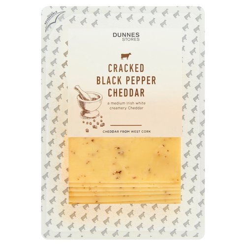 Dunnes Stores Cracked Black Pepper Cheddar 180g