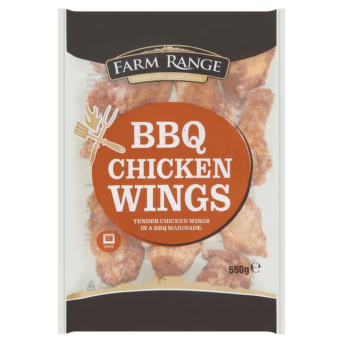 Farm Range BBQ Chicken Wings 550g