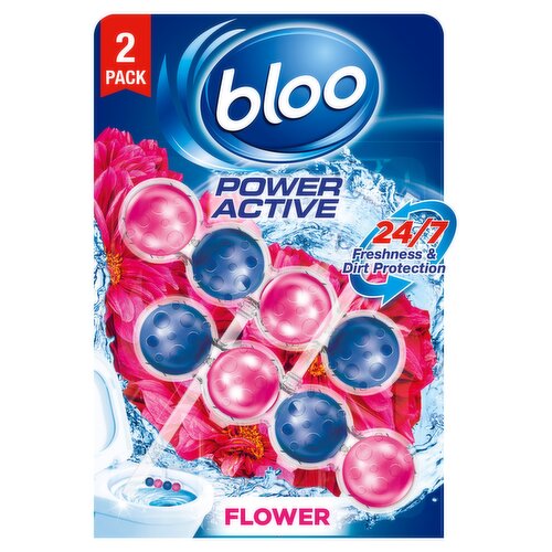 Bloo Power Active Flower Rim Blocks 2 x 50g