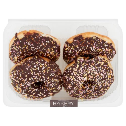 Dunnes Stores Chocolate Sprinkles Doughnuts 4 Pk