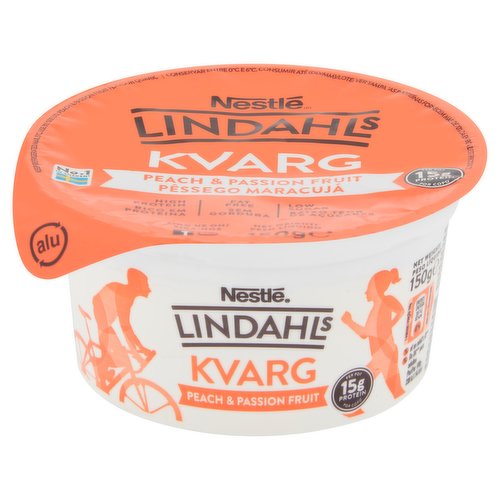 Lindahls Kvarg Peach & Passion Fruit 150g