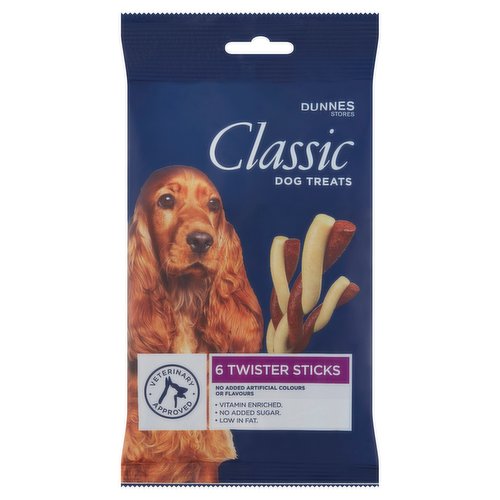 Dunnes Stores Classic Dog Treats 6 Twister Sticks 105g