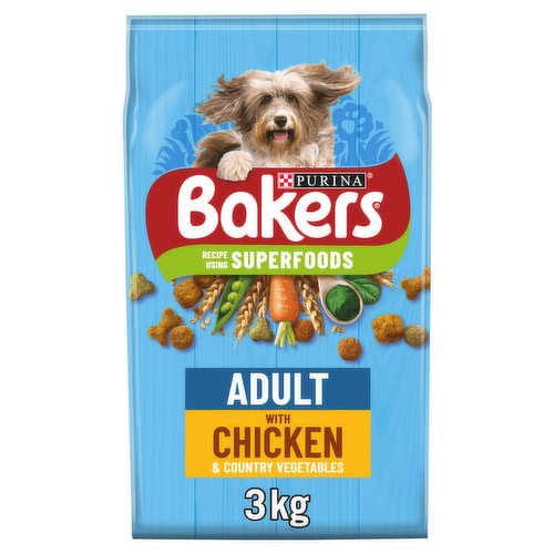 BAKERS Chicken with Vegetables Dry Dog Food 3kg