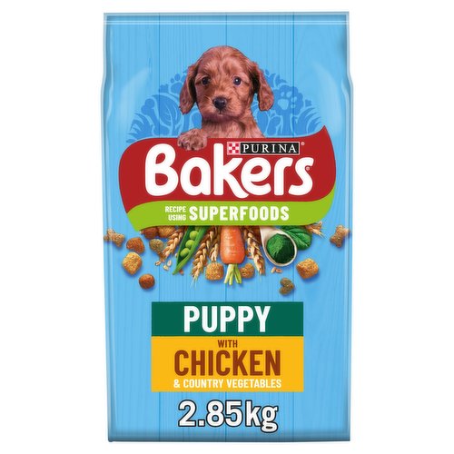 BAKERS Puppy Chicken with Vegetables Dry Dog Food 2.85kg