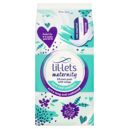 Lil-Lets Maternity Pads, Extra Long Maxi Thick Towels X 30, With