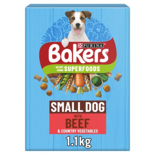 BAKERS Small Dog Beef Dry Dog Food 1.1kg