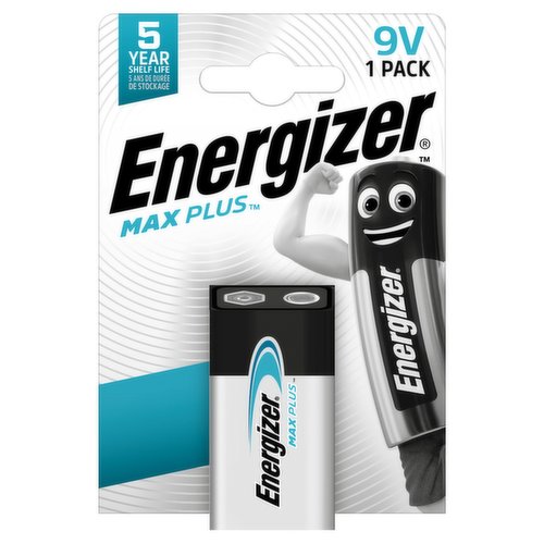 Energizer Max Plus 9V Batteries, Alkaline 1 Pack