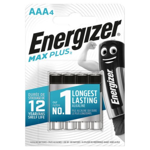 Energizer® MAX PLUS™ Alkaline AAA Batteries, 4 Pack