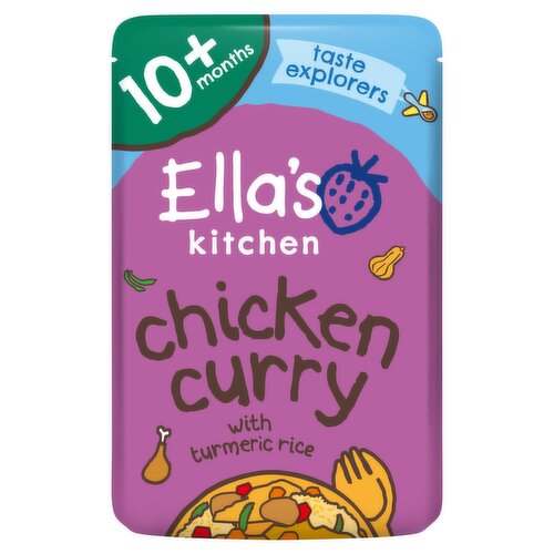 Ella's Kitchen Organic Chicken Curry with Veggie Rice Baby Food Pouch 10+ Months 190g