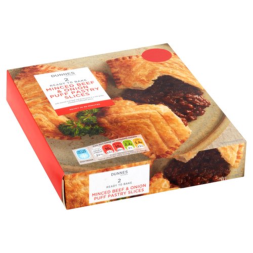 Dunnes Stores 2 Ready to Bake Minced Beef & Onion Puff Pastry