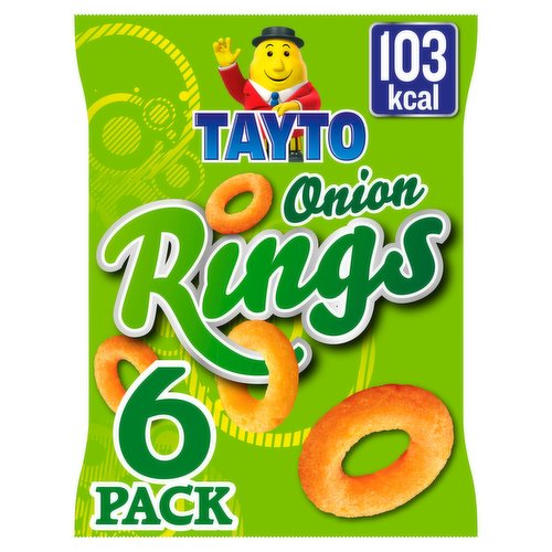  Tayto Onion Rings Multipack Snacks 6 Pack 120g