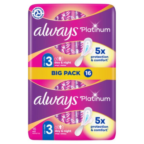 Always Platinum Day & Night Sanitary Towel 16X