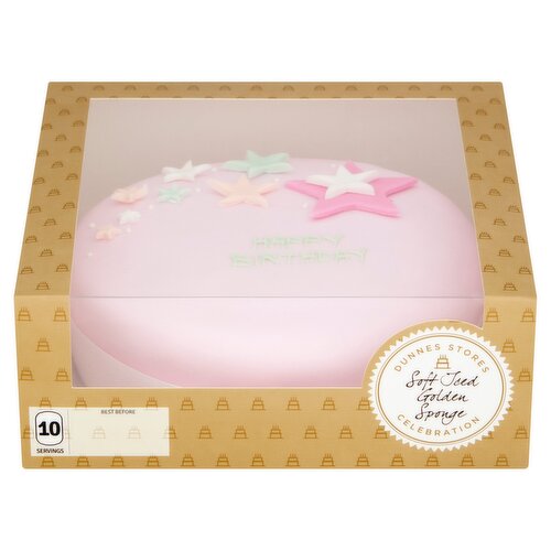 Dunnes Stores Shooting Stars Celebration Cake Soft Iced Golden Sponge 810g