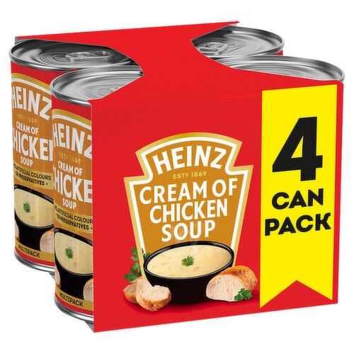 Heinz Cream of Chicken Tinned Soup 4 x 400g