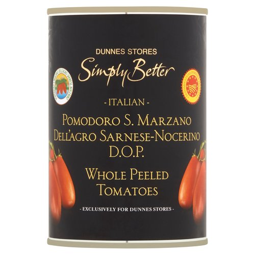 Dunnes Stores Simply Better Italian Whole Peeled Tomatoes 400g