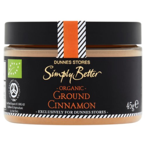 Dunnes Stores Simply Better Organic Ground Cinnamon 45g