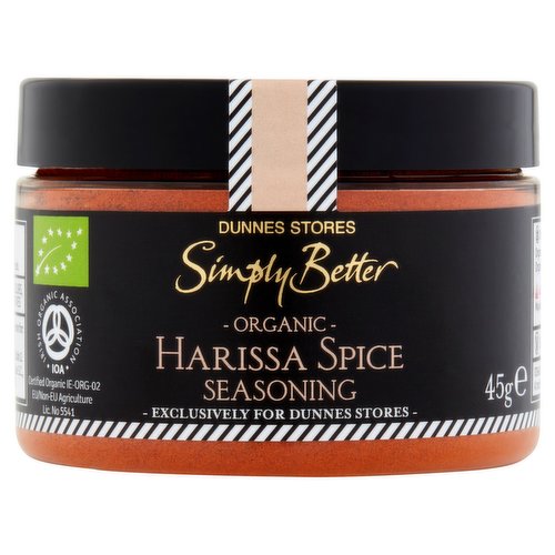 Dunnes Stores Simply Better Organic Harissa Spice Seasoning 45g