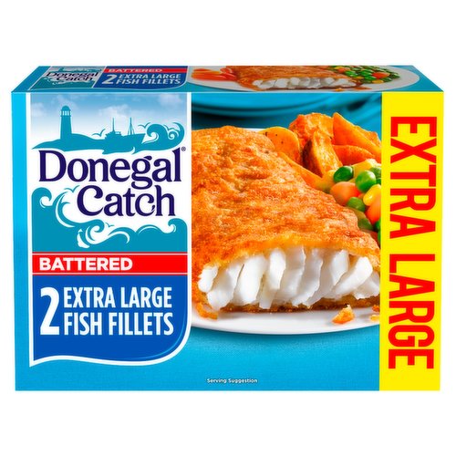 Donegal Catch 2 Battered Extra Large Fish Fillets 300g