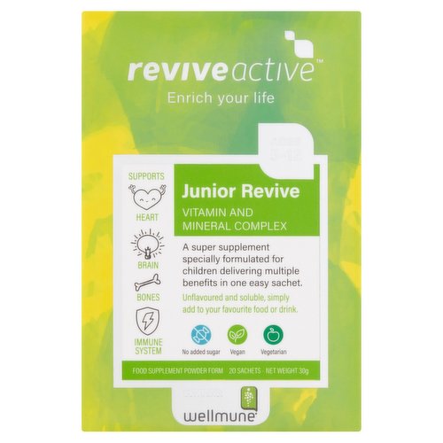 Revive Active Junior Revive Vitamin and Mineral Complex Ages 5-12 20 Sachets 30g