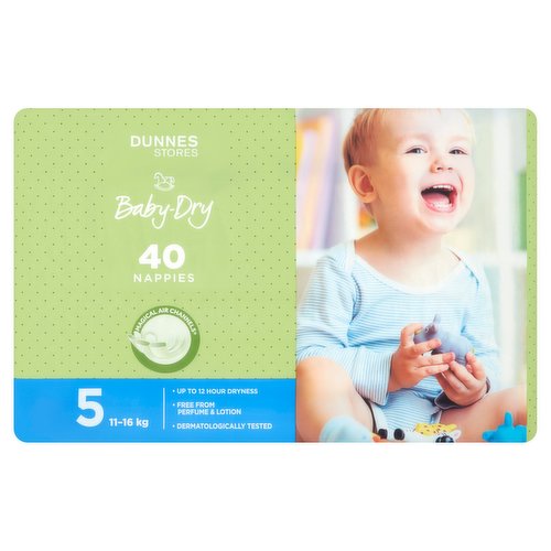 Dunnes Stores Baby-Dry 5 11-16kg 40 Nappies