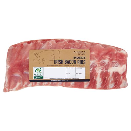 Dunnes Stores Unsmoked Irish Bacon Ribs 500g