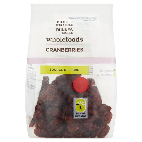 Dunnes Stores Wholefoods Cranberries 150g