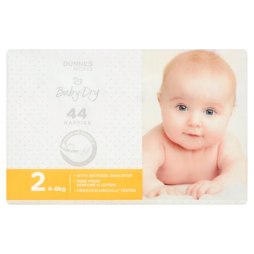 Dunnes Stores Baby-Dry 2 4-8kg 44 Nappies