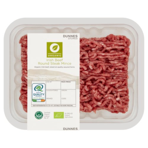 Dunnes Stores Organic Irish Beef Round Steak Mince 355g