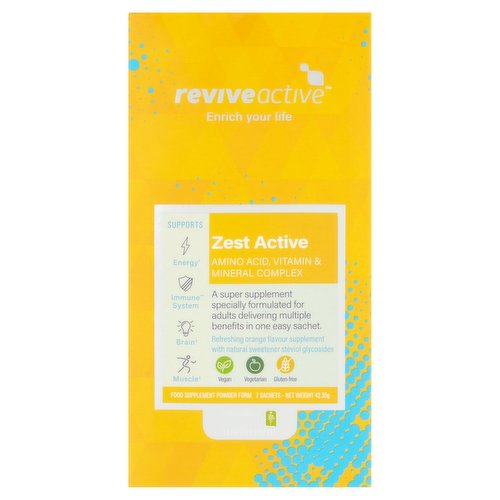 Revive Active Zest Active Food Supplement Powder Form 7 Sachets 42.35g