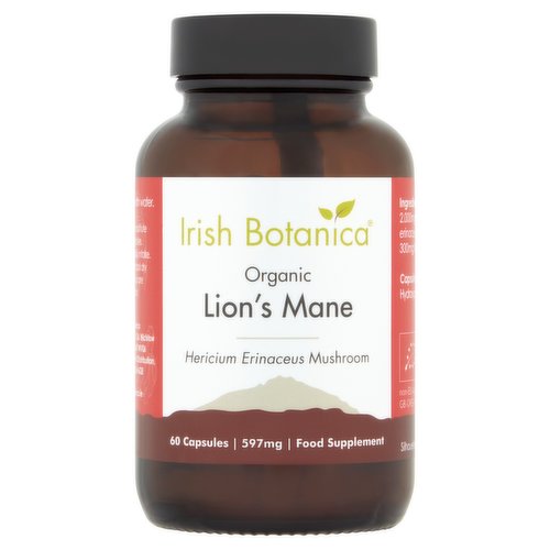 Irish Botanica Organic Lion's Mane 597mg 60 Capsules