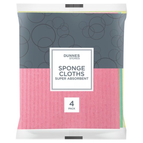 Dunnes Stores 4 Super Absorbent Sponge Cloths