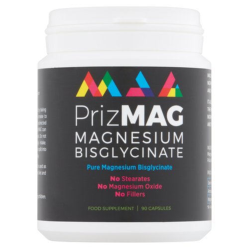 PrizMAG Magnesium Bisglycinate Food Supplement 90 Capsules