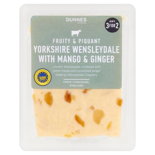 Dunnes Stores Yorkshire Wensleydale with Mango & Ginger 180g