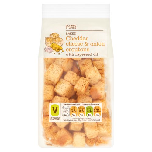 Dunnes Stores Baked Cheddar Cheese & Onion Croutons 85g