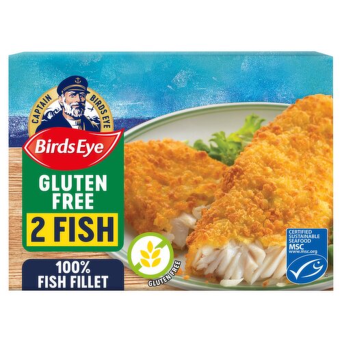 Birds Eye 2 Breaded Gluten Free Fish Fillets 250g