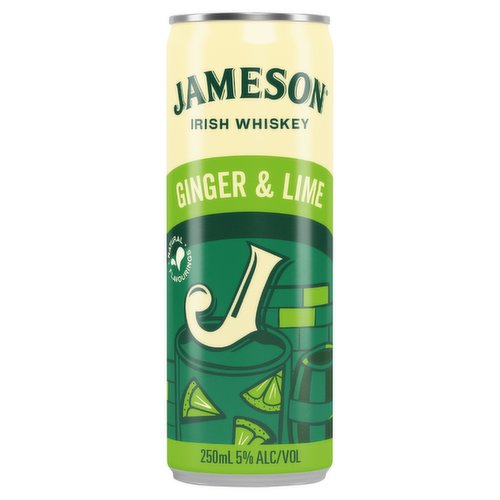 Jameson Irish Whiskey Ginger & Lime Flavoured Pre-Mixed Drink 250ml