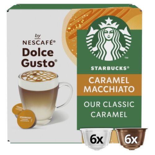 Starbucks Caramel Macchiato by Nescafe Dolce Gusto coffee pods X12