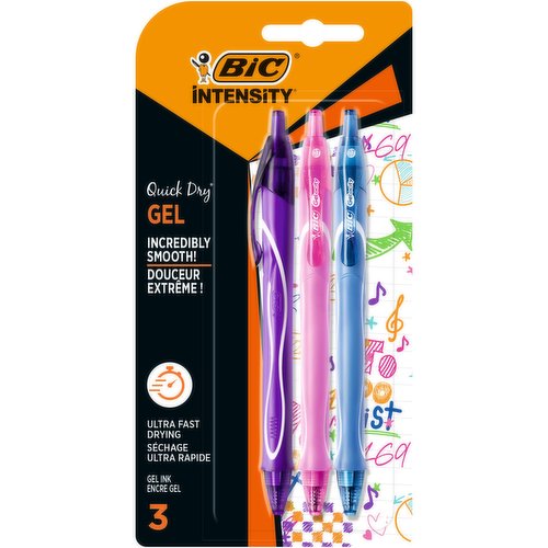 BIC Gel-Ocity Gel Ink Pens x3