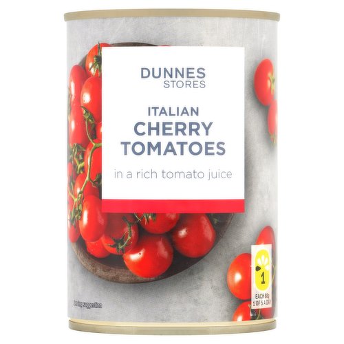 Dunnes Stores Italian Cherry Tomatoes in a Rich Tomato Juice 400g