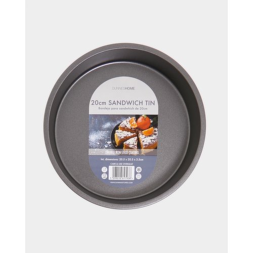 Deep Round Sandwich Tin Black-Grey 