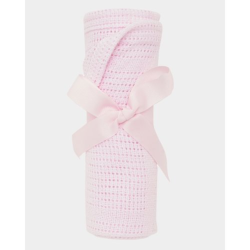 Cellular Cotton Blanket - Pink 