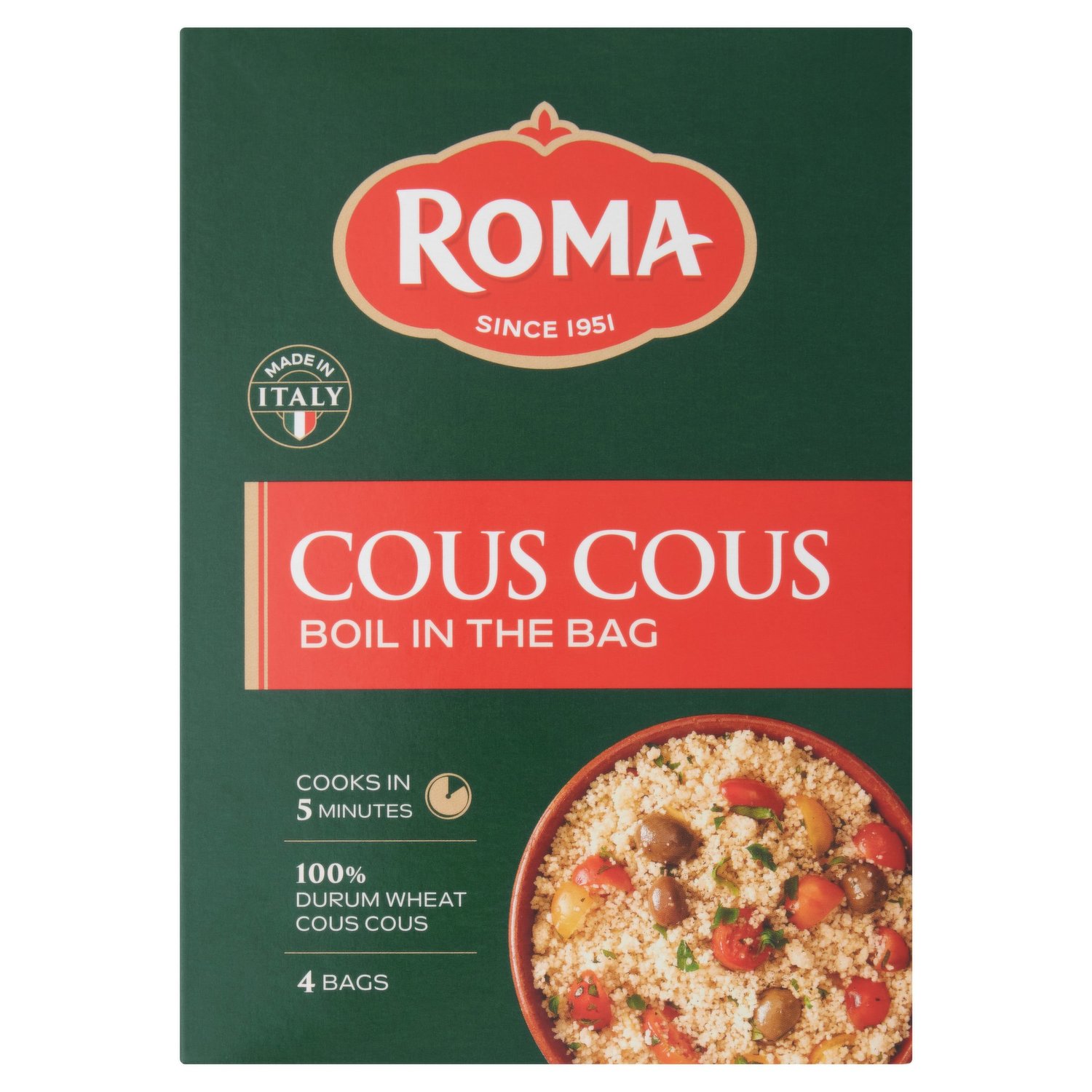 Roma Cous Cous Boil in the Bag 4 x 125g (500g) - Dunnes Stores