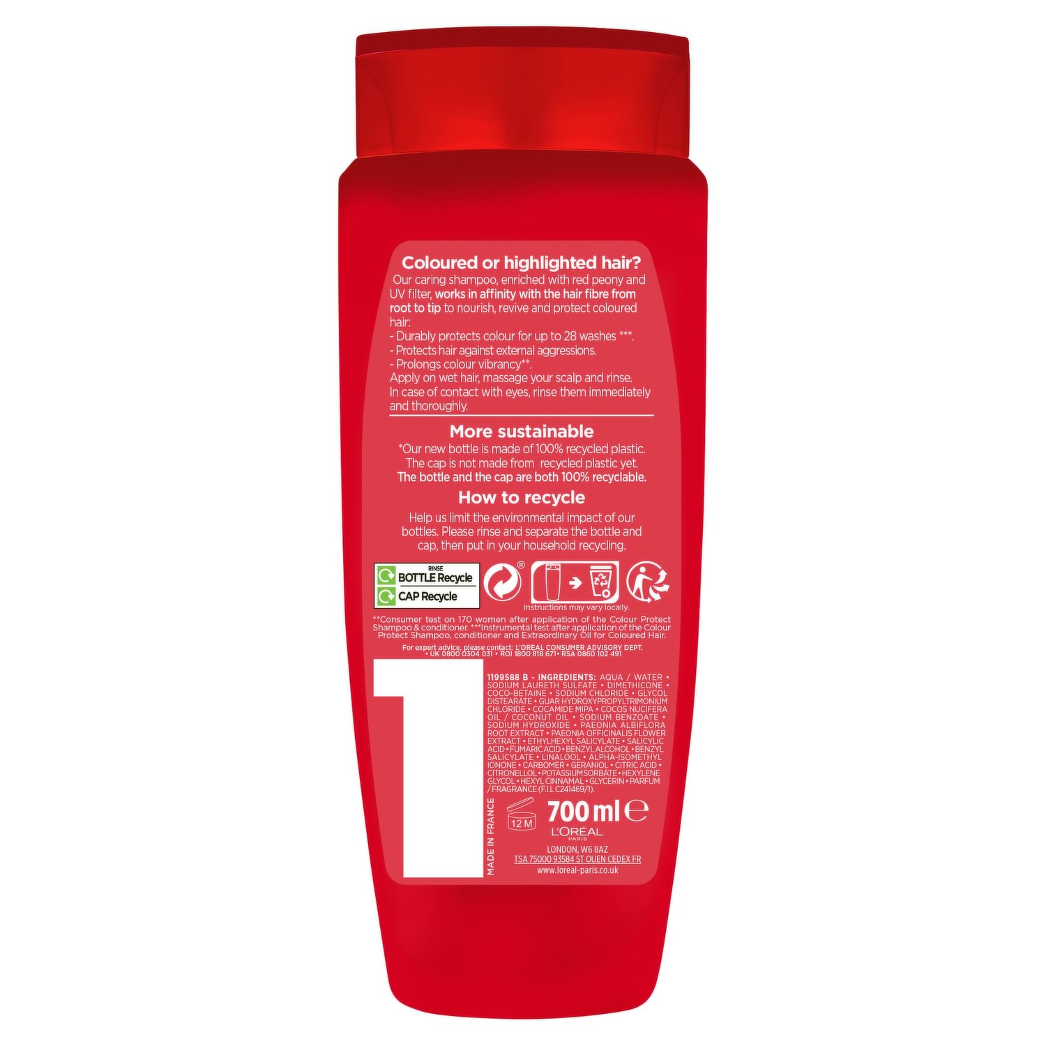 L'Oreal Paris Shampoo by Elvive Colour Protect for Coloured or Highlighted Hair 700ml L'Oreal Paris Shampoo by Elvive Colour Protect for Coloured or Highlighted Hair 700ml
