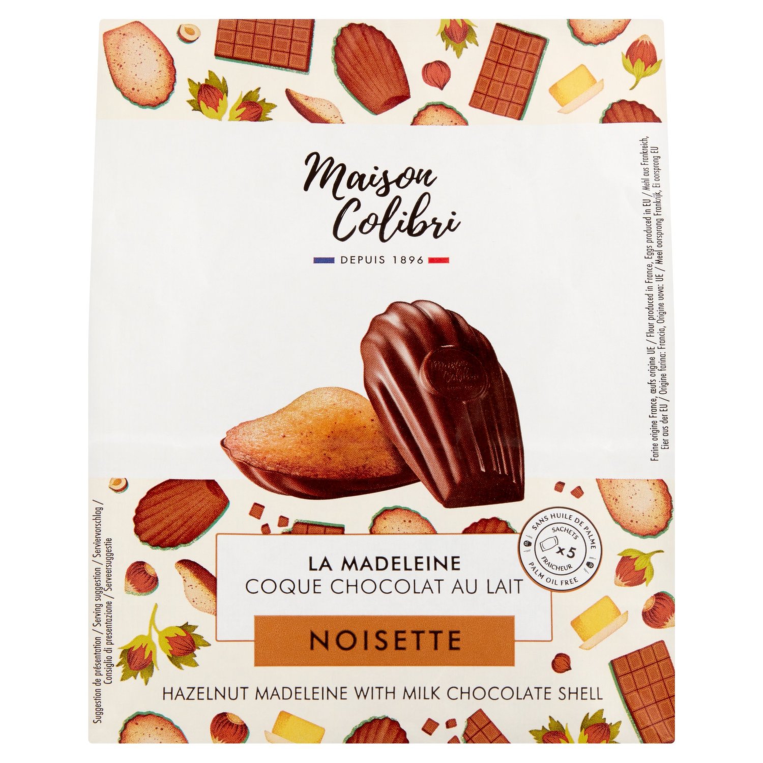 Grossiste Madeleines chocolat 240g - MAISON COLIBRI