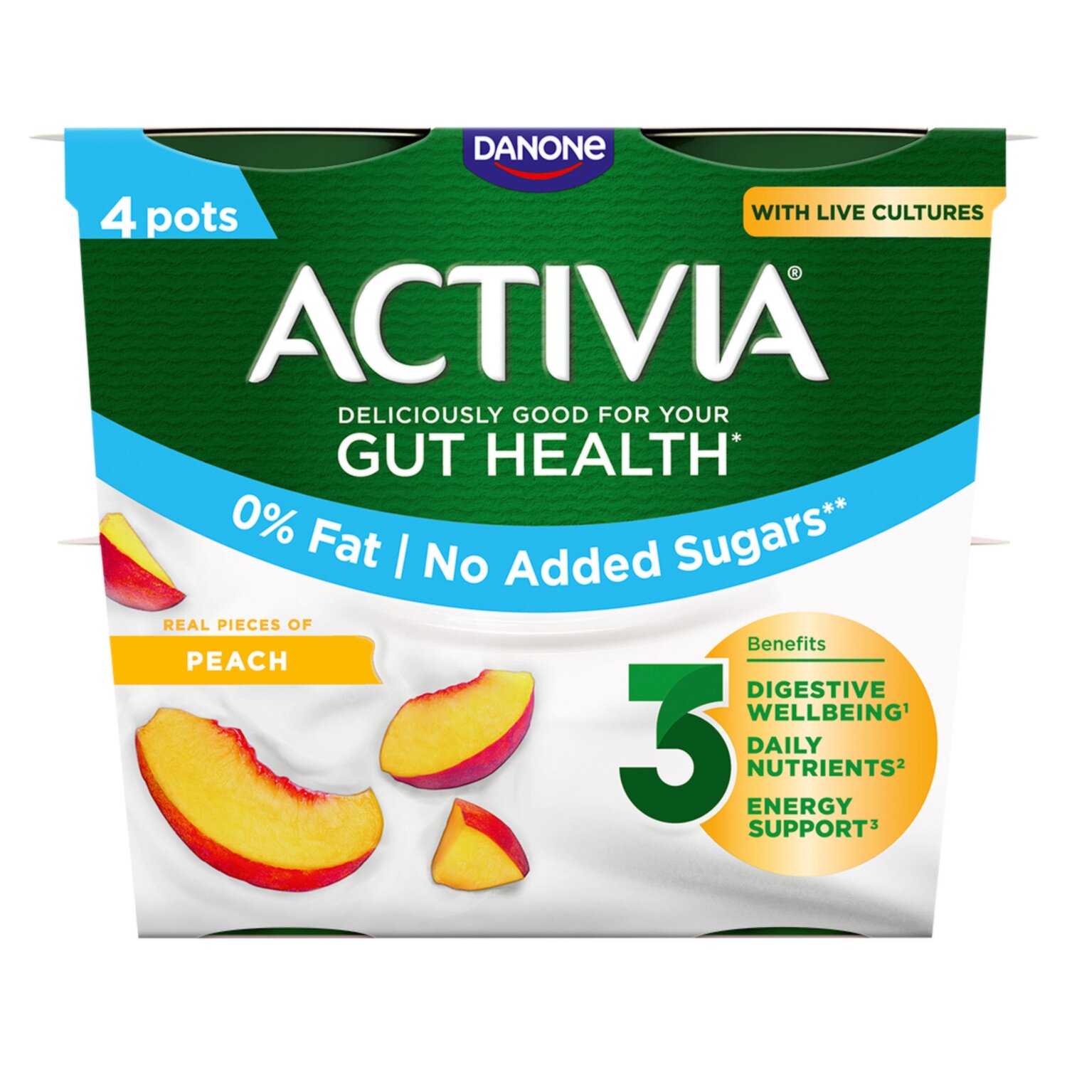 Activia Peach 0% Fat Yogurt