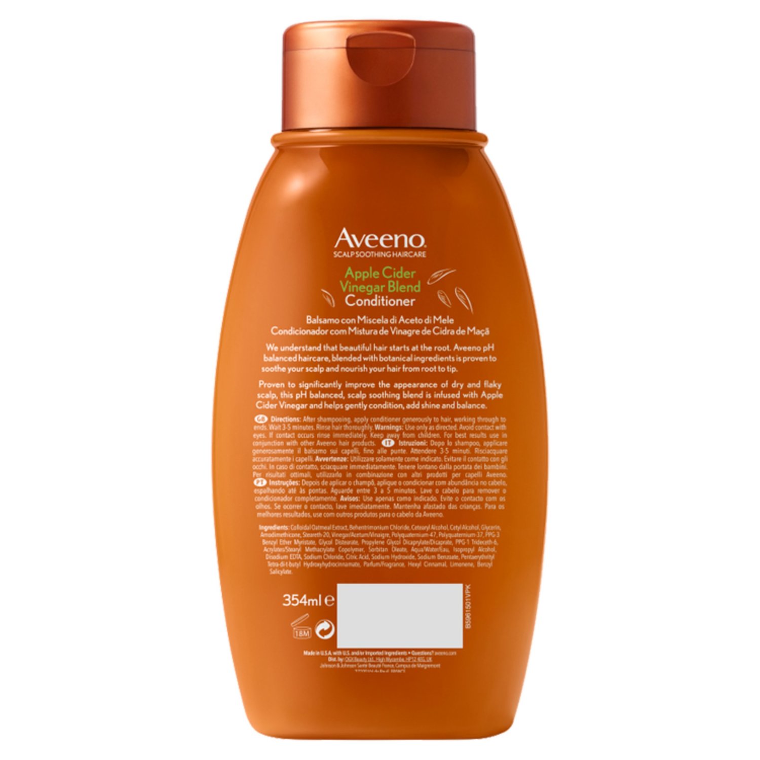 Aveeno Clarify and Shine+ Apple Cider Vinegar Blend Conditioner 354ml