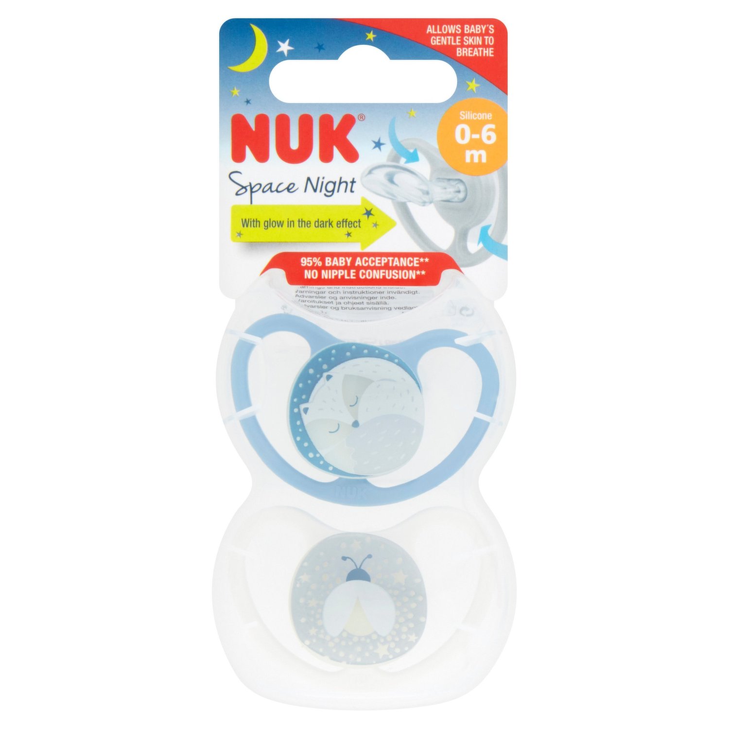 Nuk Chupete Space Night Silicona 6-18 Meses - Nuk chupete Space