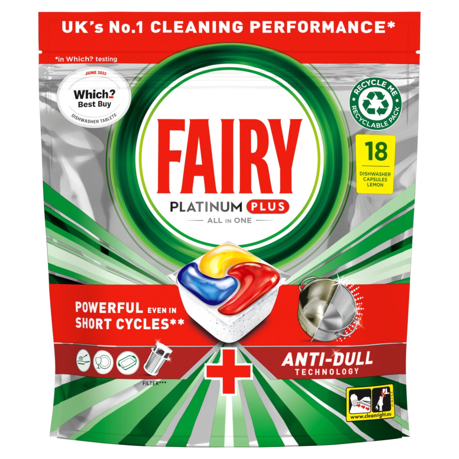 Fairy Platinum Plus All In One 42 Dishwasher Tablets Lemon 651G - Tesco  Groceries