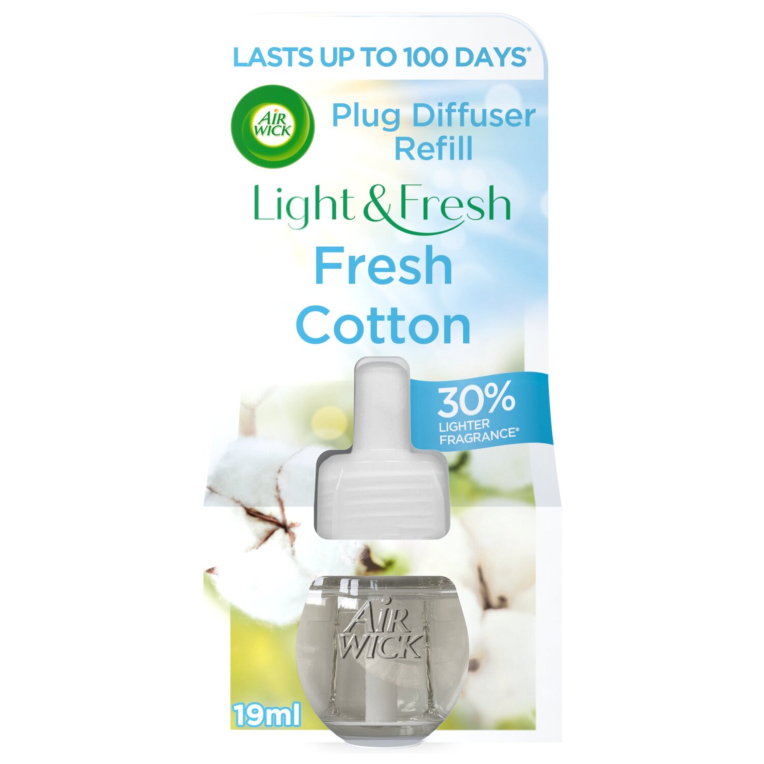 Air Wick Wick Fresh Cotton Active Fresh Bathroom Air Freshener