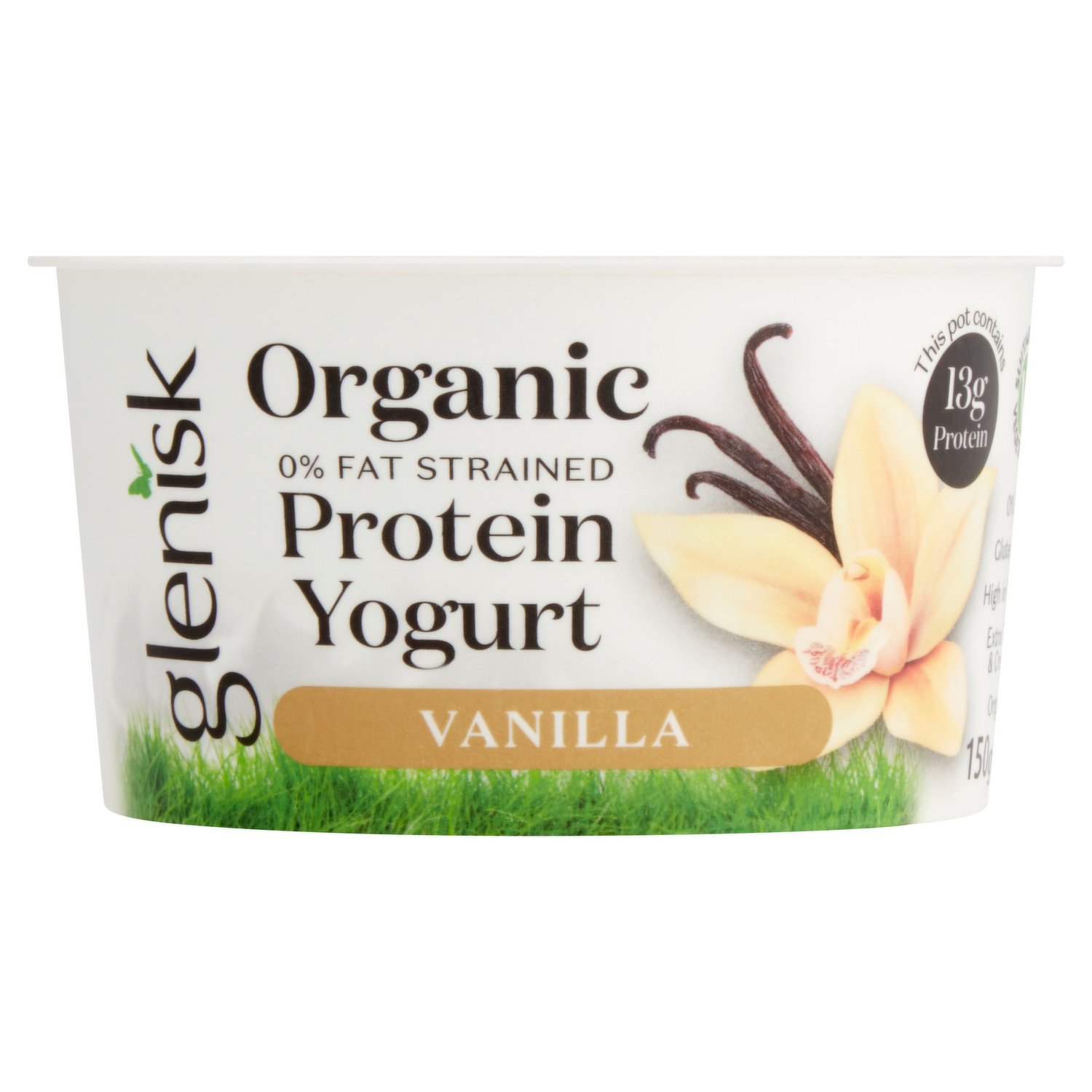 Glenisk Organic Protein Yogurt Vanilla 150g